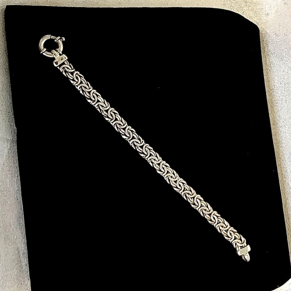 Sterling Silver Byzantine Style Bracelet - Picture 3 of 6